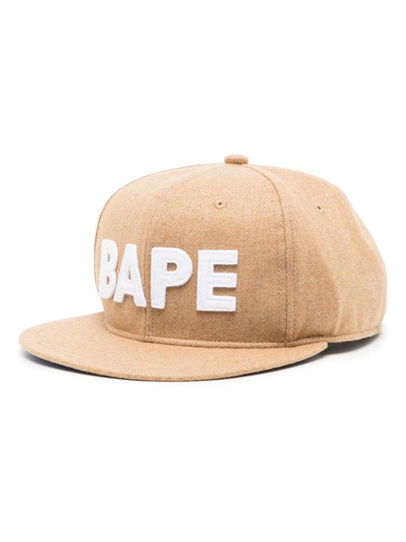 A BATHING APE® logo-appliqué flat-peak cap - Neutrals von A BATHING APE®