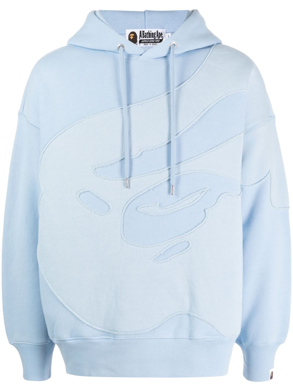 A BATHING APE® logo-embroidered panelled hoodie - Blue von A BATHING APE®