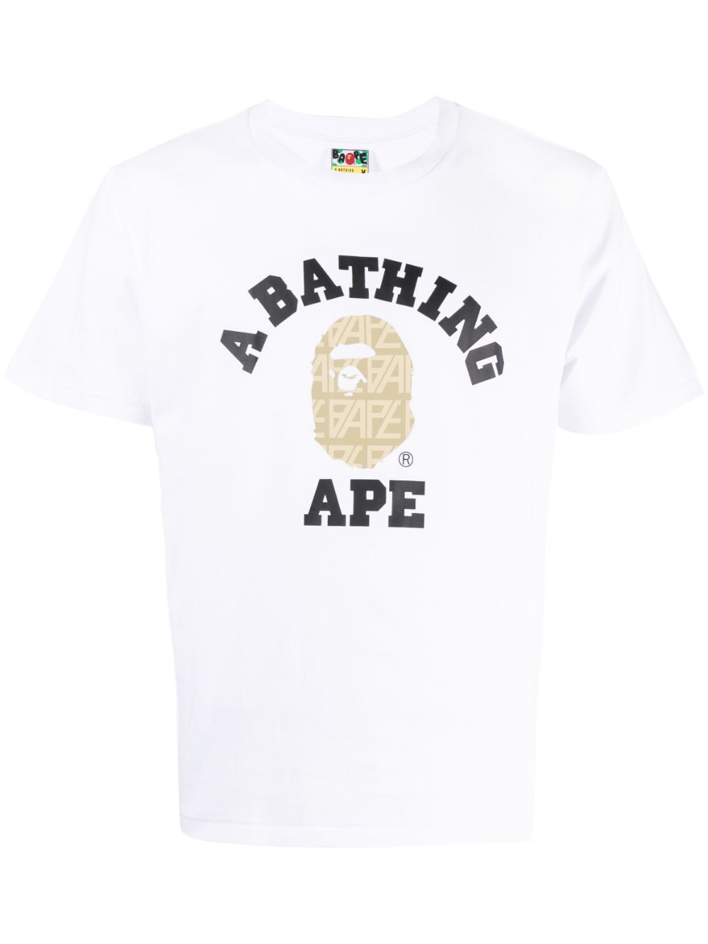 A BATHING APE® logo-patch cotton T-shirt - White von A BATHING APE®