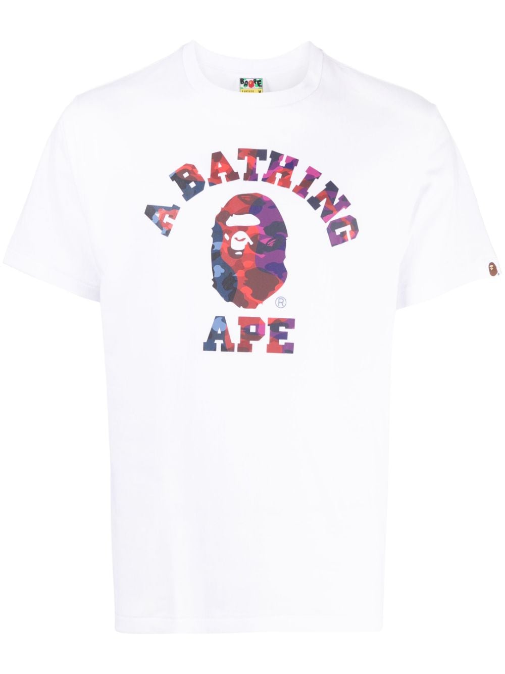 A BATHING APE® logo-patch cotton T-shirt - White von A BATHING APE®