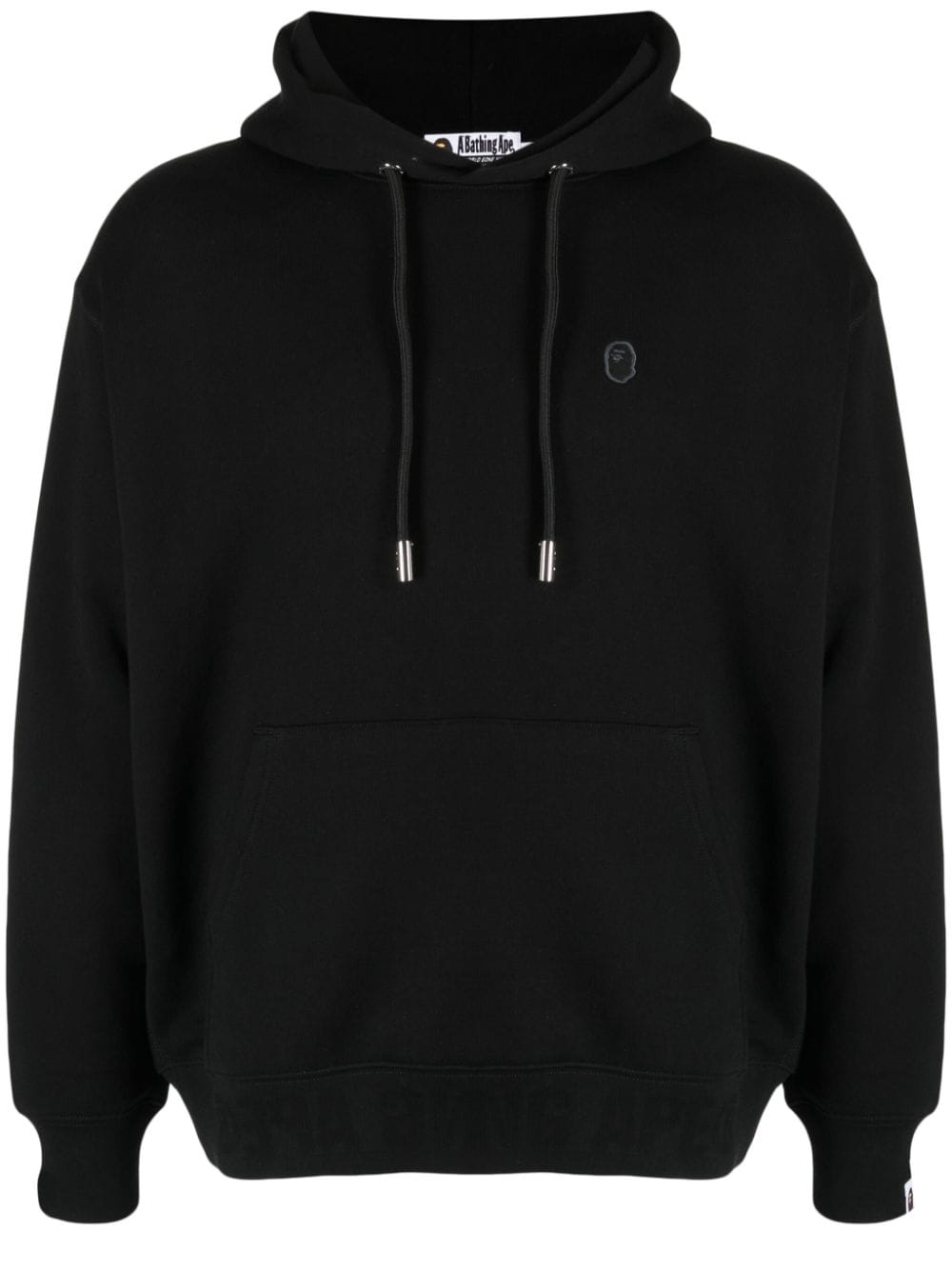 A BATHING APE® logo-patch cotton-blend hoodie - Black von A BATHING APE®