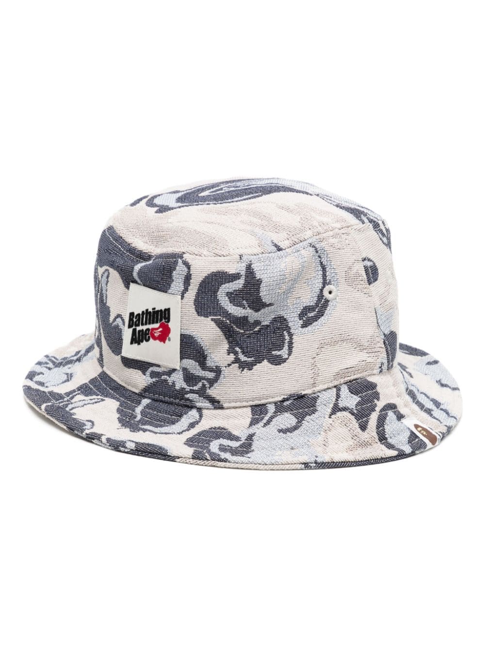 A BATHING APE® logo-patch jacquard bucket hat - Neutrals von A BATHING APE®