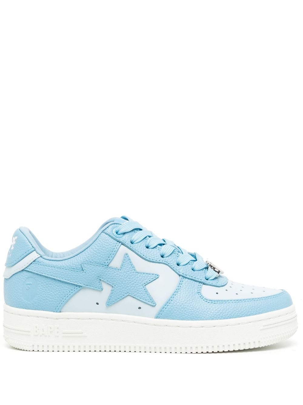 A BATHING APE® logo-patch leather sneakers - Blue von A BATHING APE®