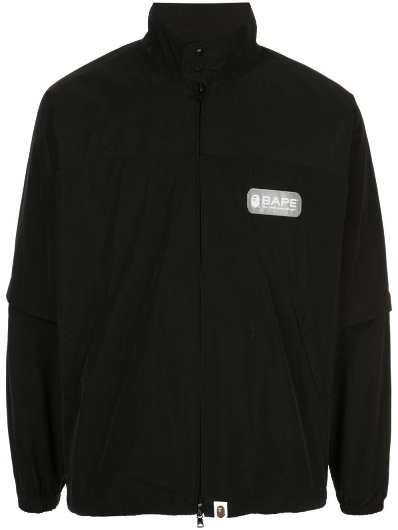 A BATHING APE® detachable logo-print bomber jacket - Black von A BATHING APE®
