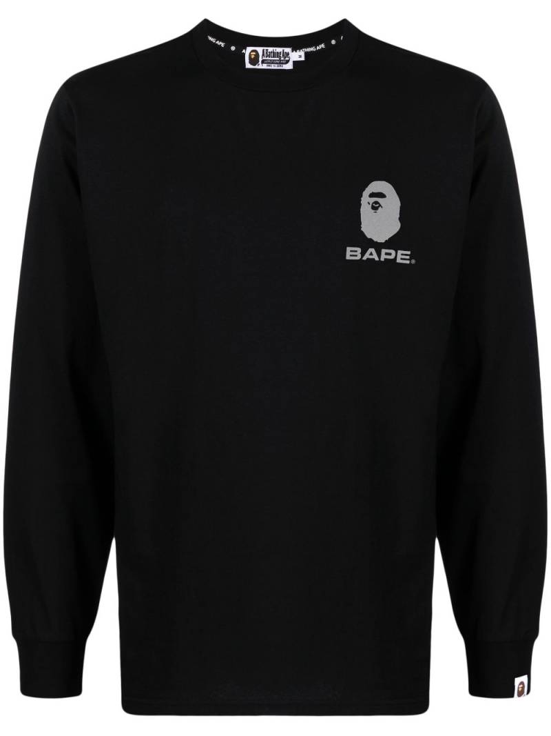 A BATHING APE® logo-print cotton sweatshirt - Black von A BATHING APE®