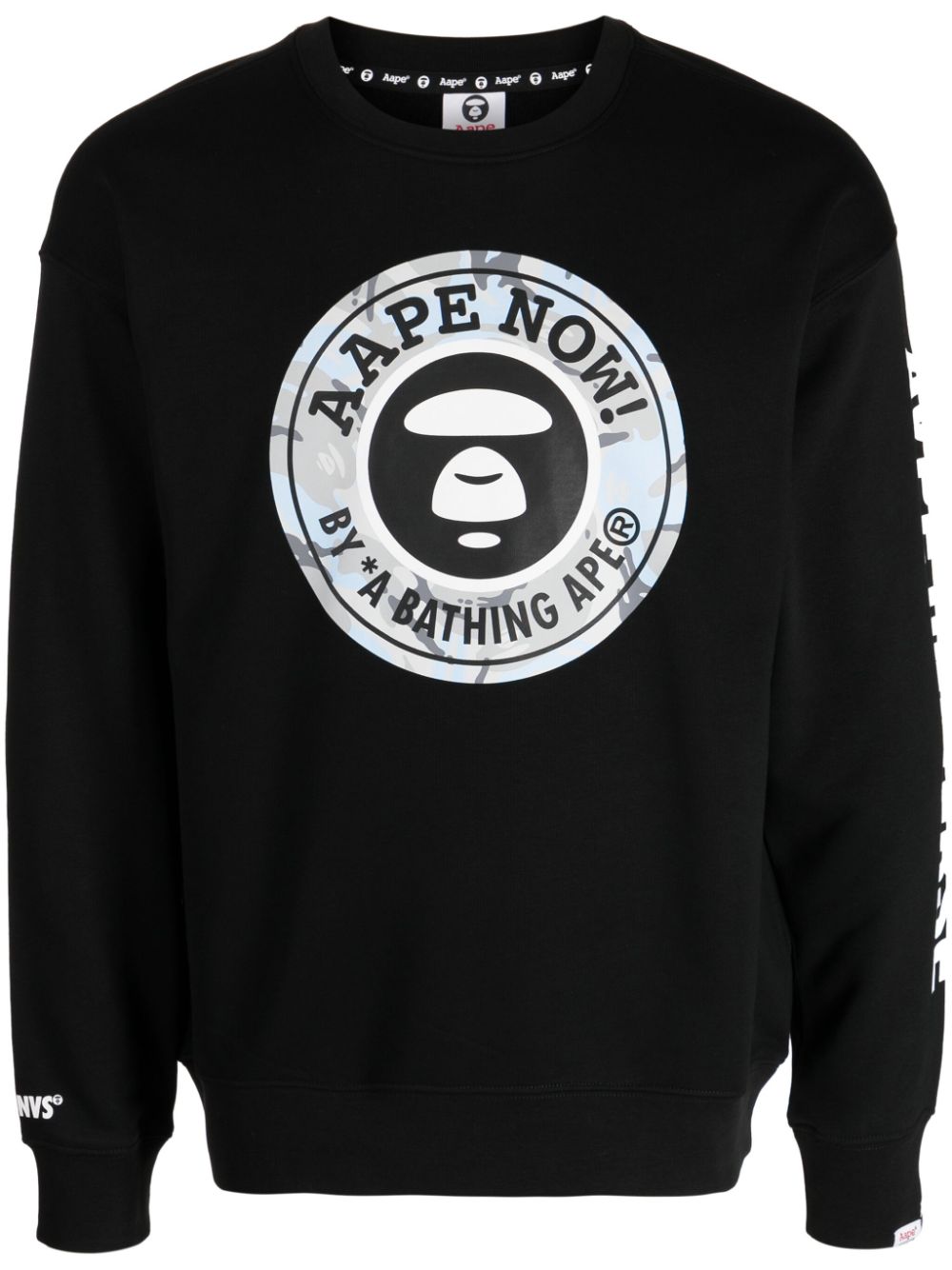 AAPE BY *A BATHING APE® logo-print crew-neck sweatshirt - Black von AAPE BY *A BATHING APE®