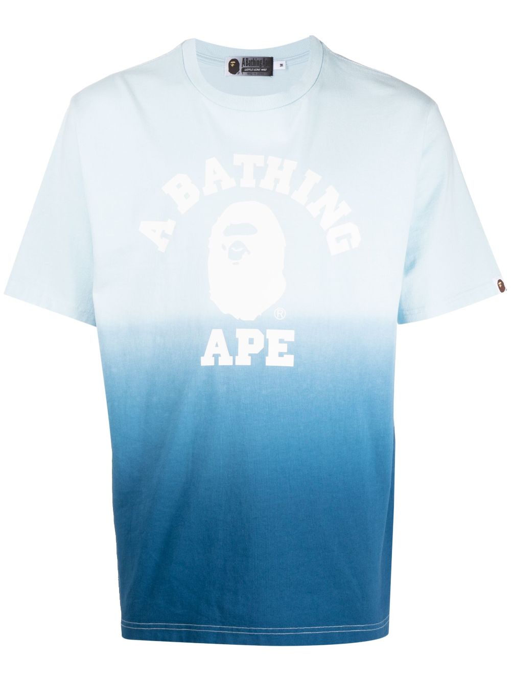 A BATHING APE® logo-print ombré-effect T-shirt - Blue von A BATHING APE®