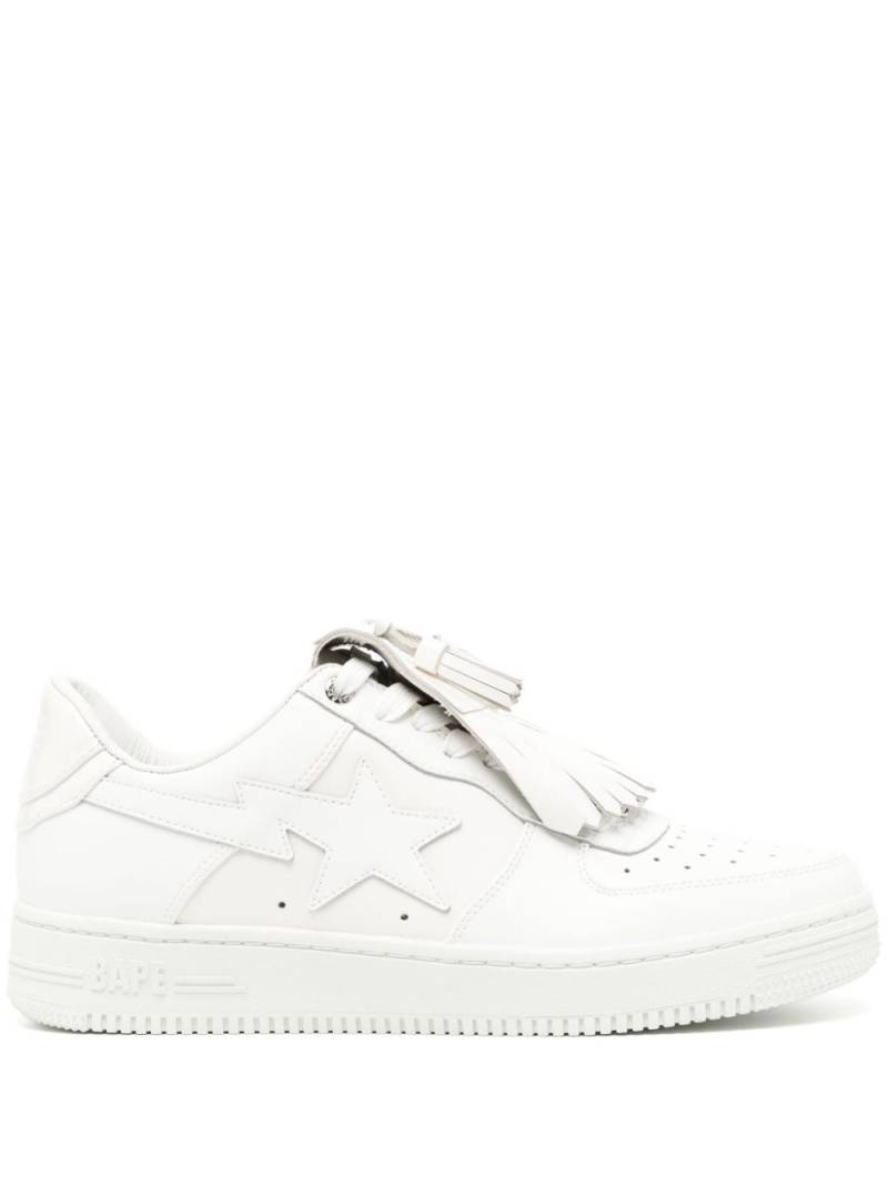 A BATHING APE® quilt tassel leather sneakers - White von A BATHING APE®