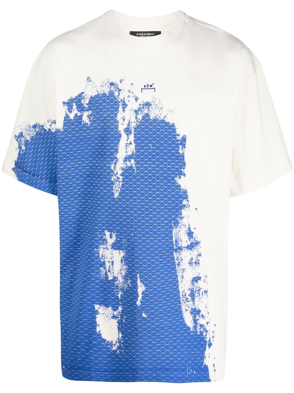 A-COLD-WALL* Brushstroke abstrast-print short-sleeved T-shirt - White von A-COLD-WALL*