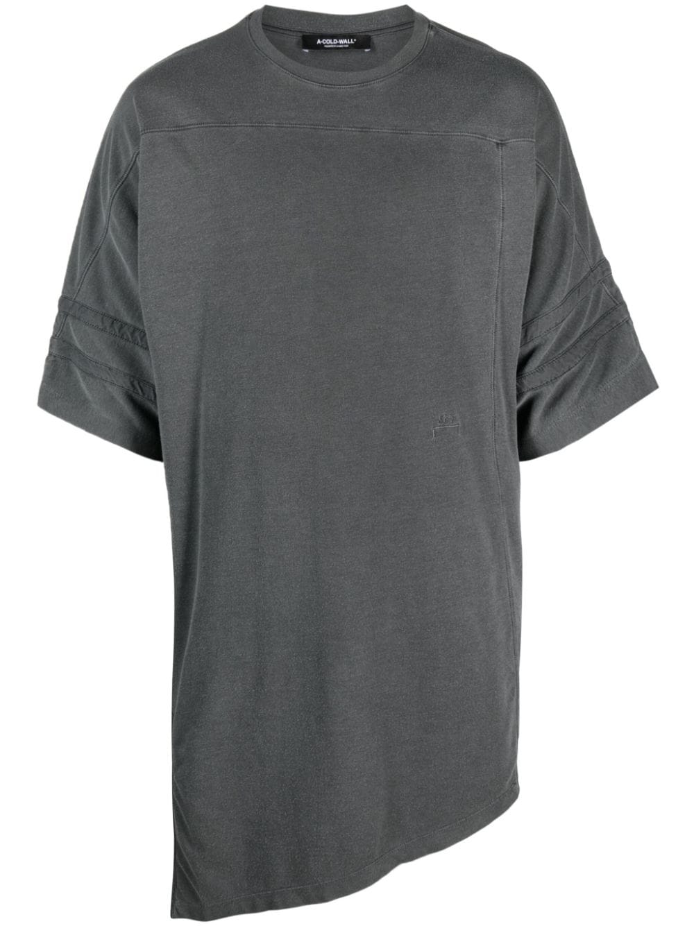 A-COLD-WALL* Contour asymmetric cotton-blend T-shirt - Grey von A-COLD-WALL*