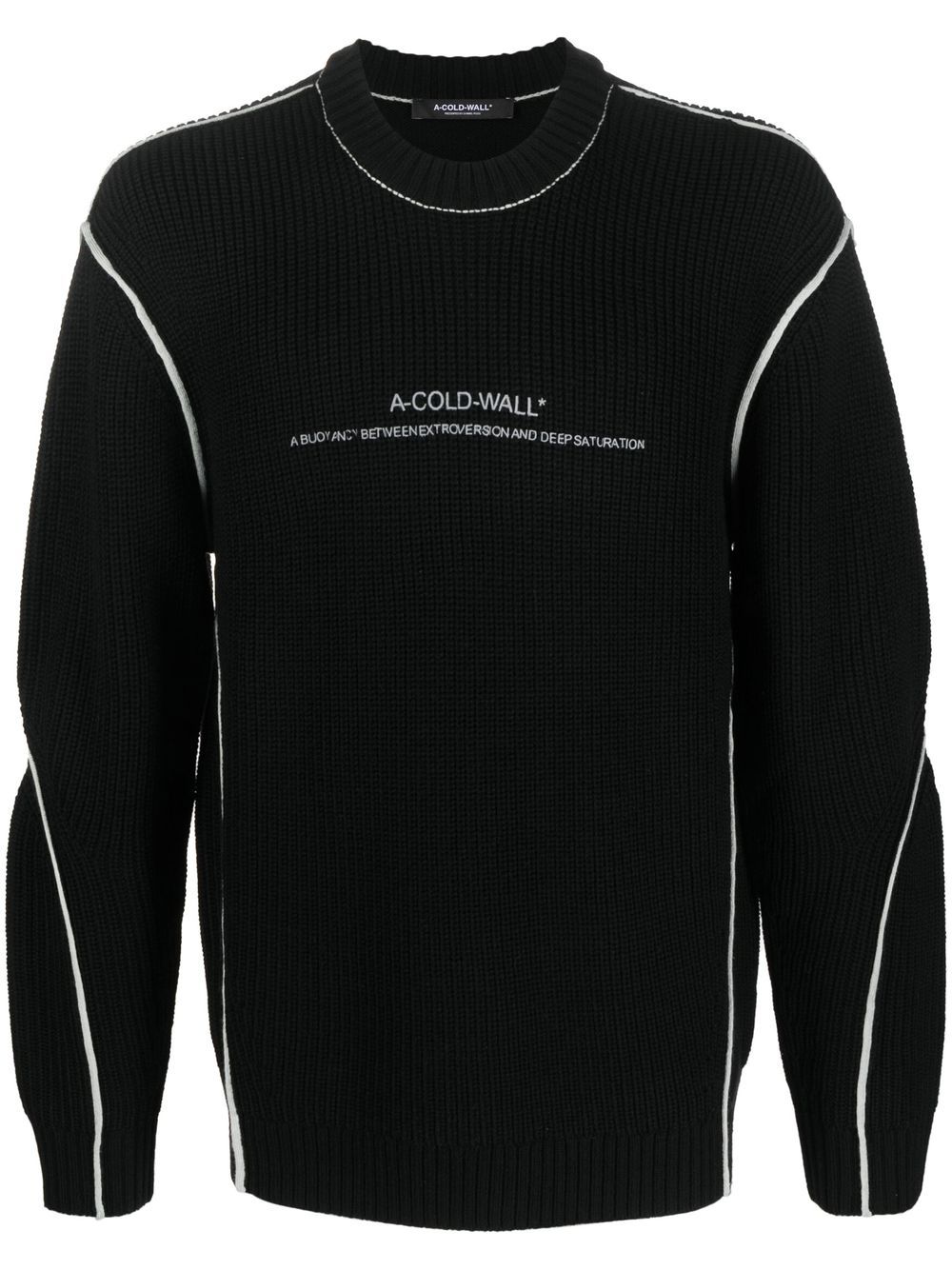 A-COLD-WALL* Dialouge logo-embroidered jumper - Black von A-COLD-WALL*