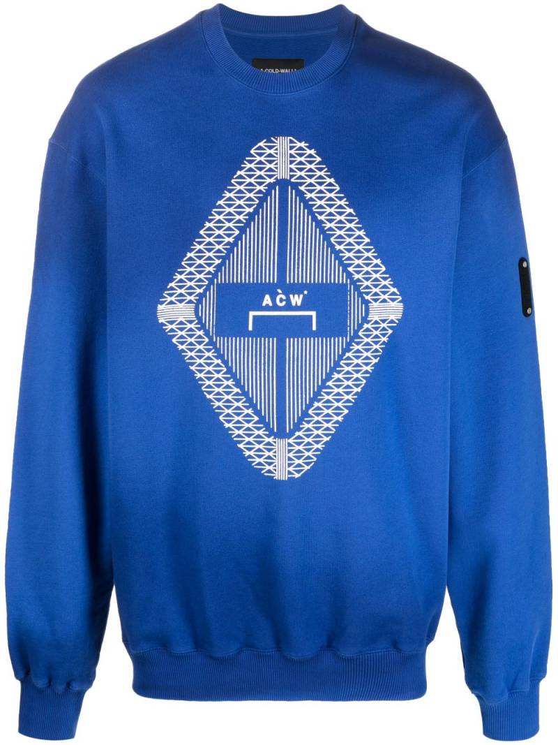 A-COLD-WALL* Gradient logo-print sweatshirt - Blue von A-COLD-WALL*
