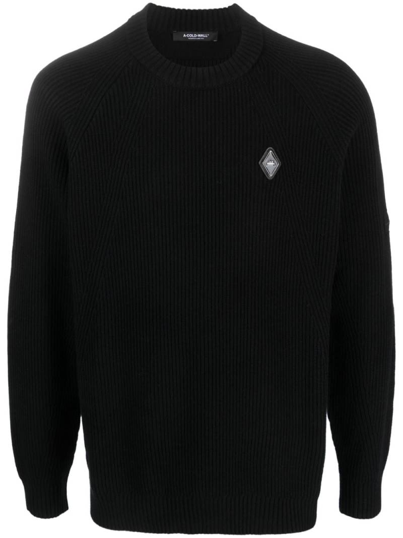 A-COLD-WALL* Windermere fisherman's-knit jumper - Black von A-COLD-WALL*