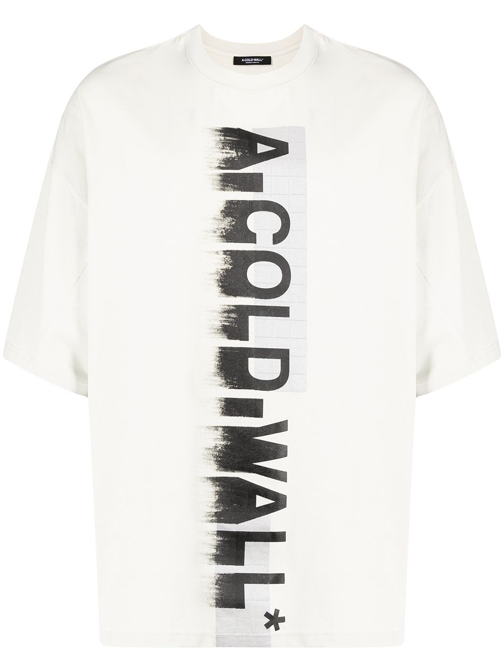 A-COLD-WALL* blurred logo-print T-shirt - Neutrals von A-COLD-WALL*