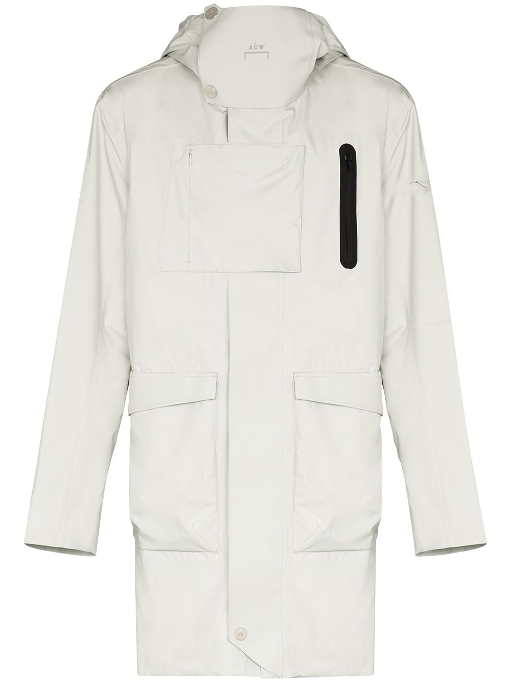 A-COLD-WALL* concealed-fastening hooded jacket - Neutrals von A-COLD-WALL*