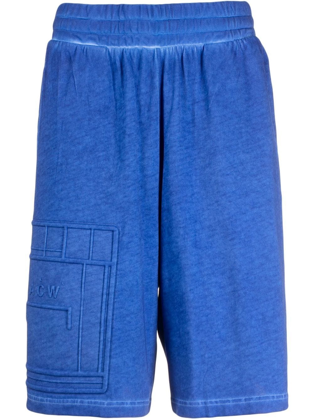 A-COLD-WALL* debossed-logo elasticated-waist Bermuda shorts - Blue von A-COLD-WALL*
