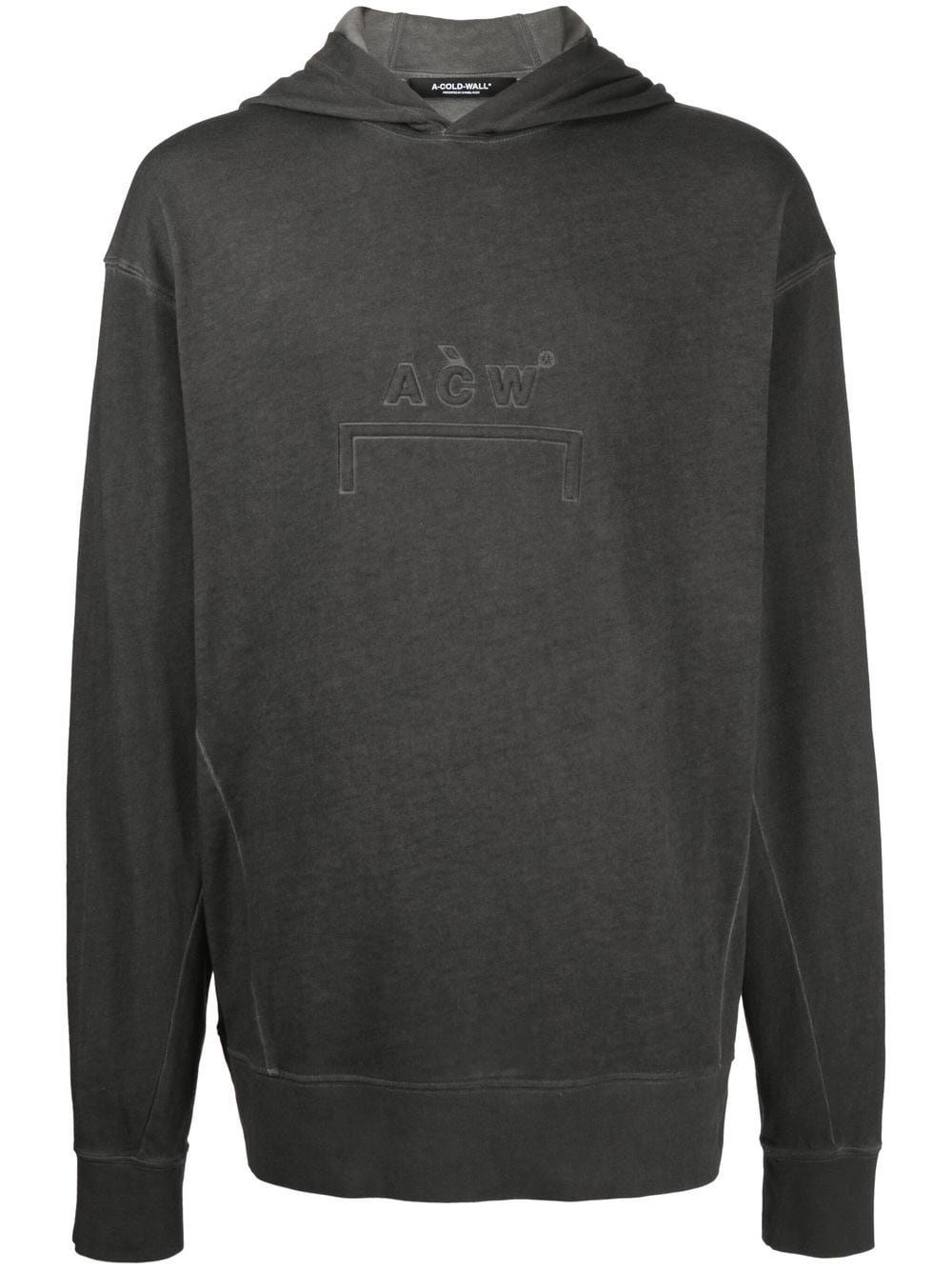 A-COLD-WALL* embossed-logo long-sleeve hoodie - Grey von A-COLD-WALL*