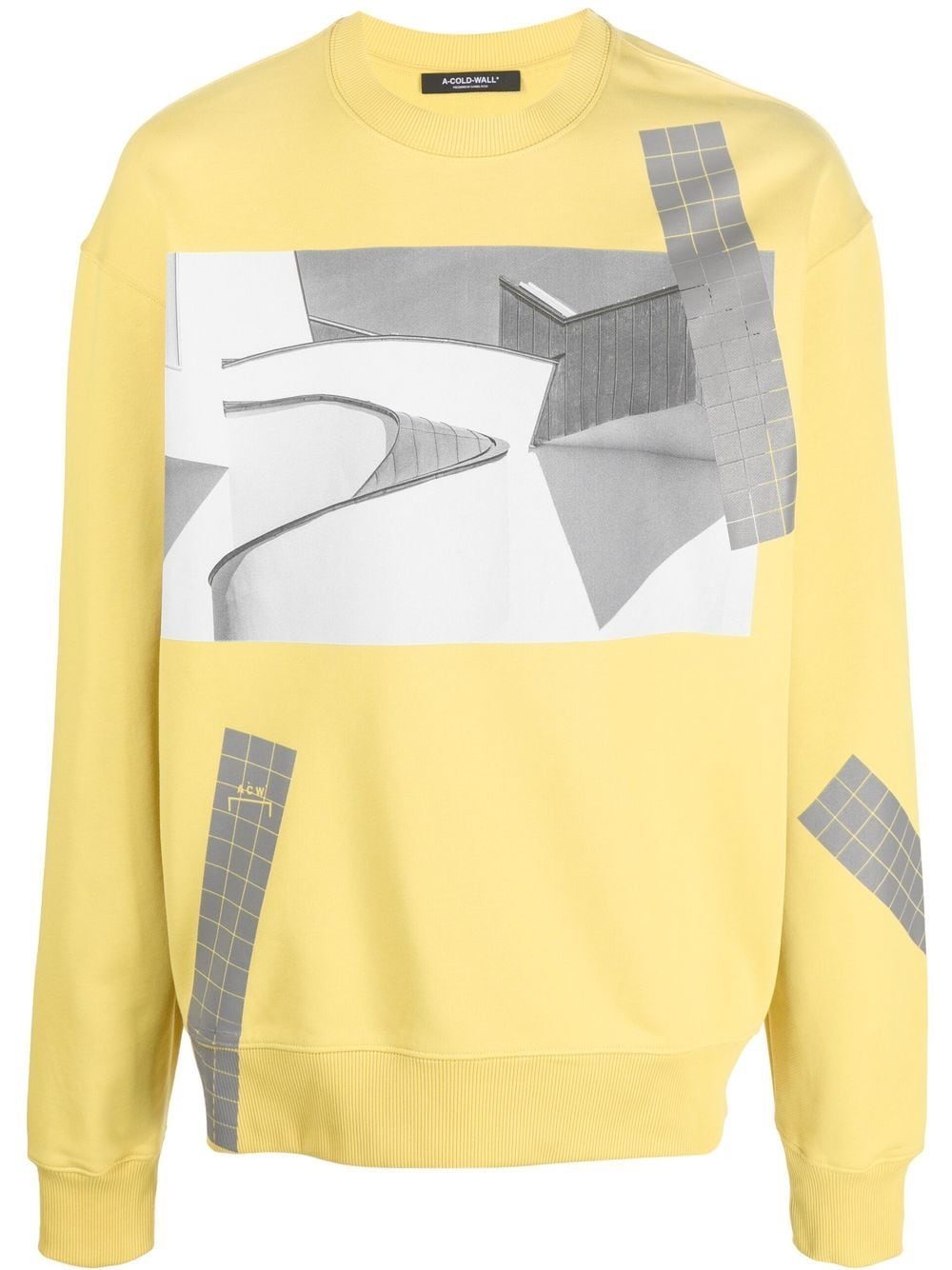 A-COLD-WALL* grid graphic print sweatshirt - Yellow von A-COLD-WALL*
