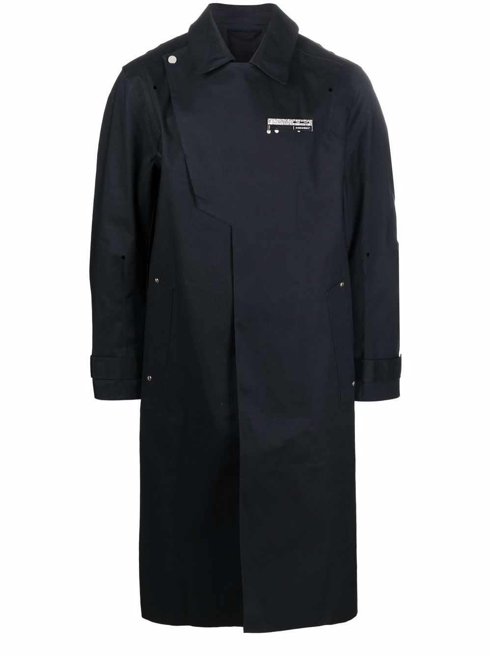 A-COLD-WALL* logo-badge longline trench coat - Black von A-COLD-WALL*