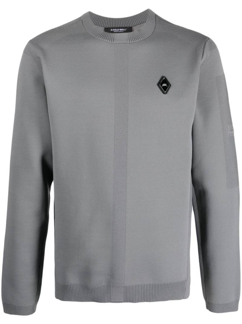 A-COLD-WALL* logo-patch knitted sweatshirt - Grey von A-COLD-WALL*