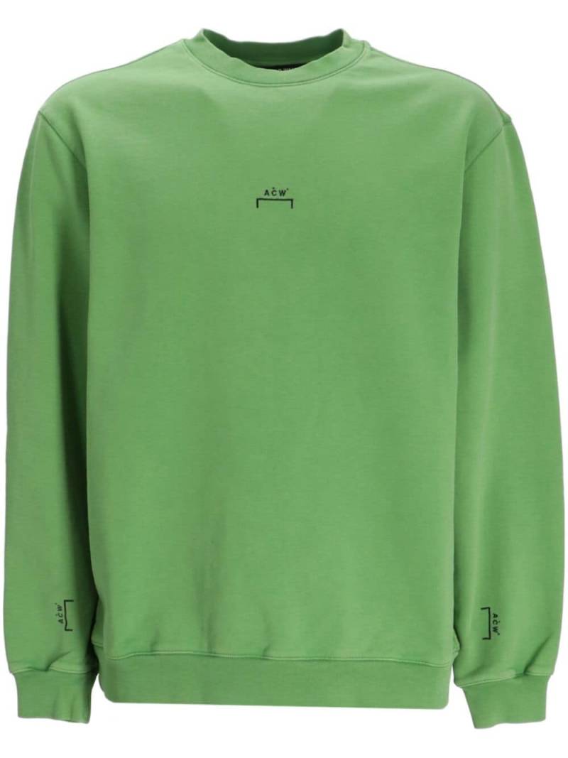 A-COLD-WALL* logo-print cotton sweatshirt - Green von A-COLD-WALL*