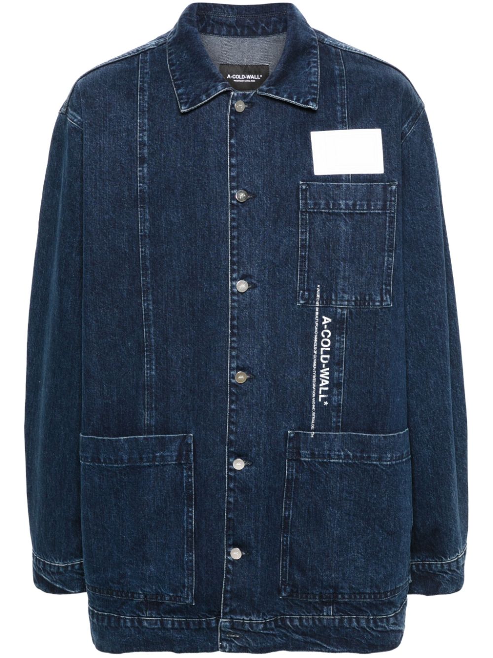 A-COLD-WALL* logo-print denim jacket - Blue von A-COLD-WALL*