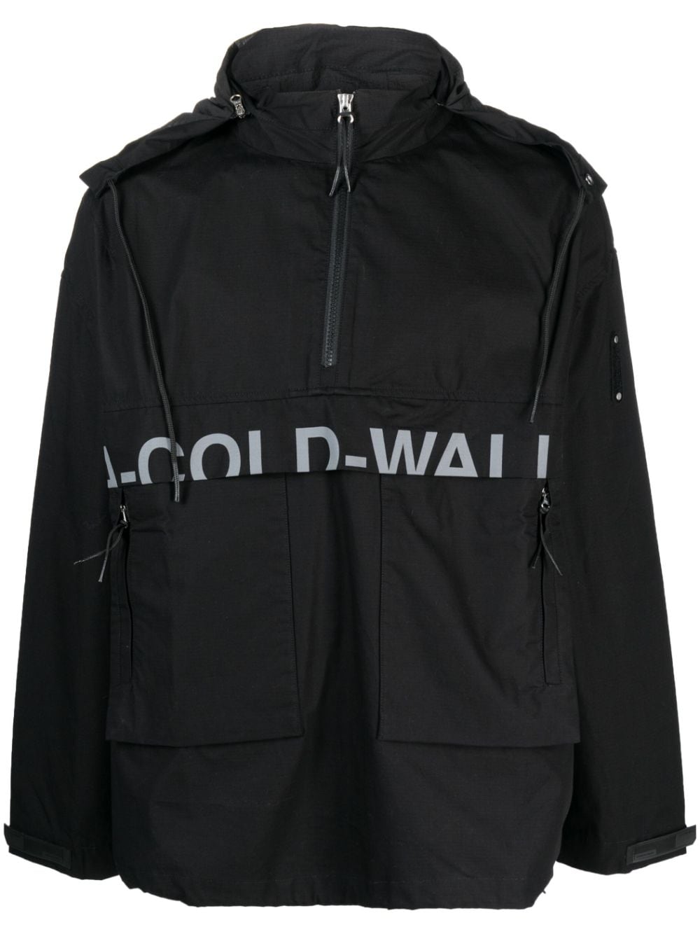 A-COLD-WALL* logo-print hooded jacket - Black von A-COLD-WALL*