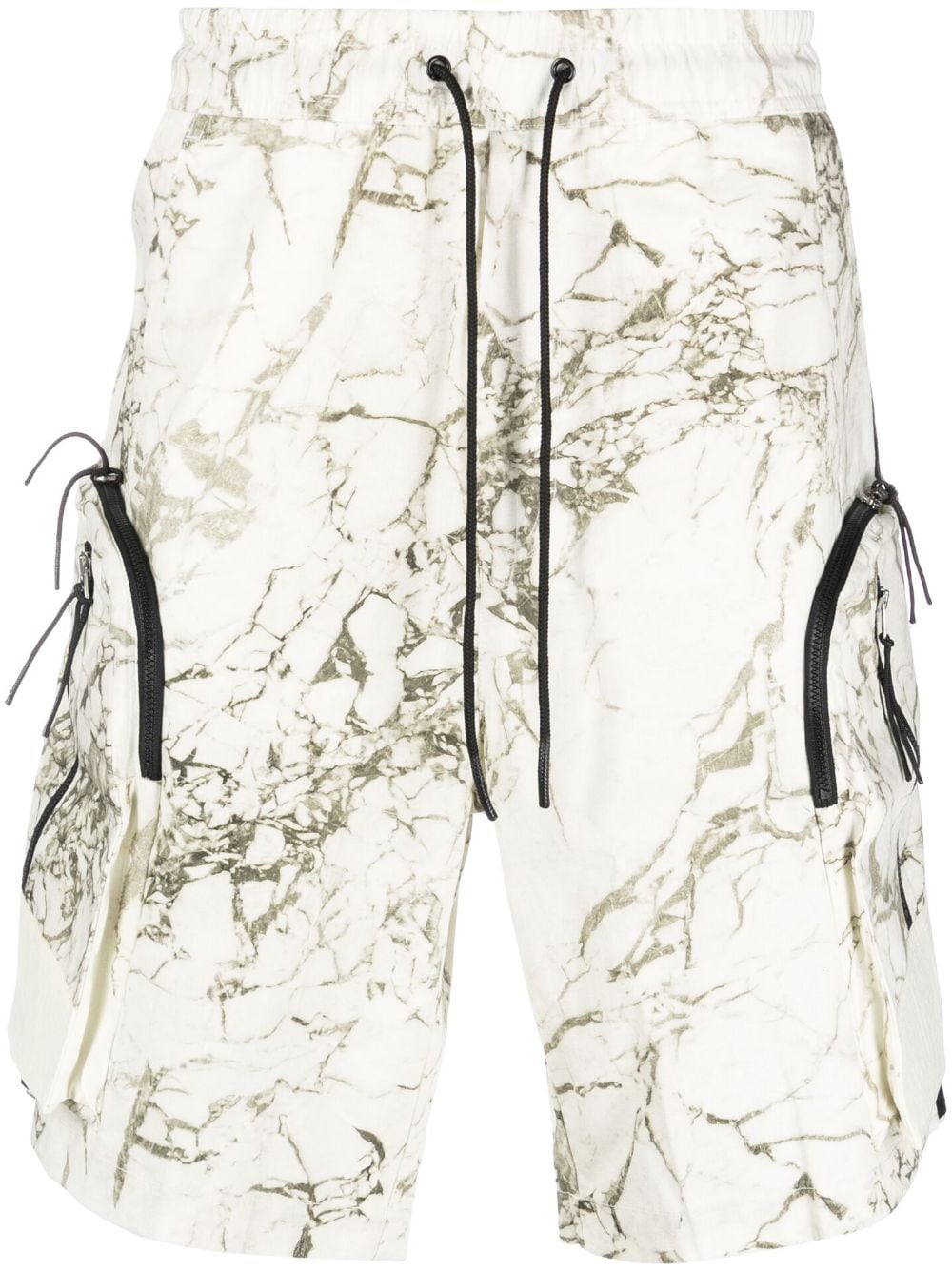 A-COLD-WALL* marble-print shorts - Neutrals von A-COLD-WALL*