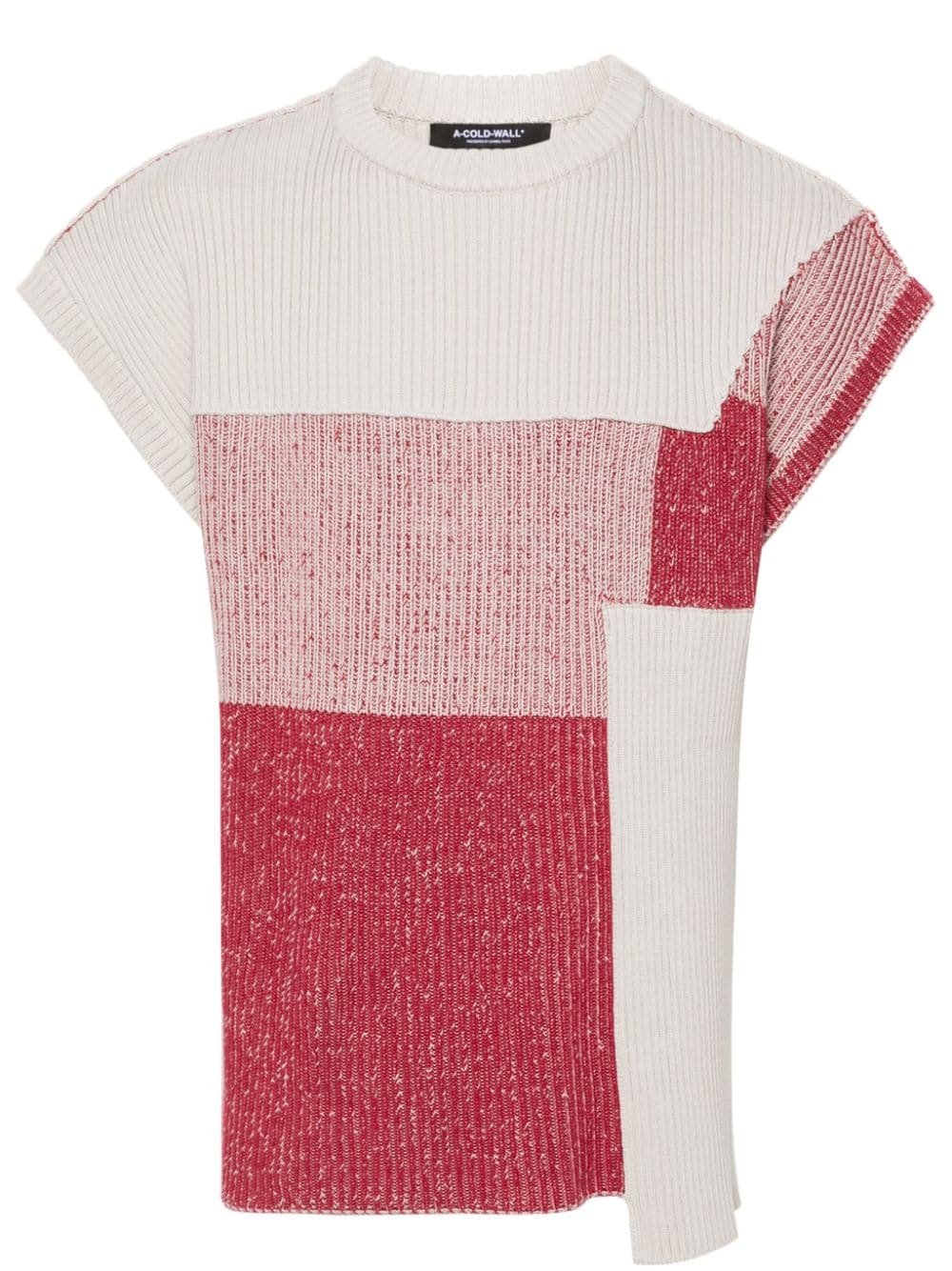 A-COLD-WALL* panelled knitted jumper - Red von A-COLD-WALL*