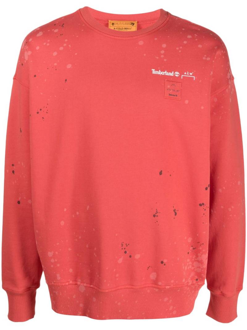 A-COLD-WALL* x Timberland crew-neck sweatshirt - Red von A-COLD-WALL*