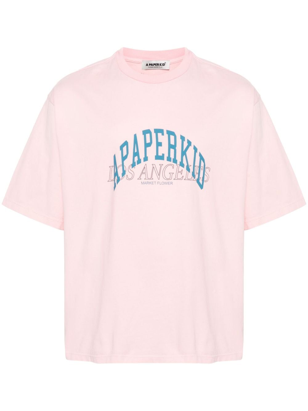 A Paper Kid logo-print cotton T-shirt - Pink von A Paper Kid