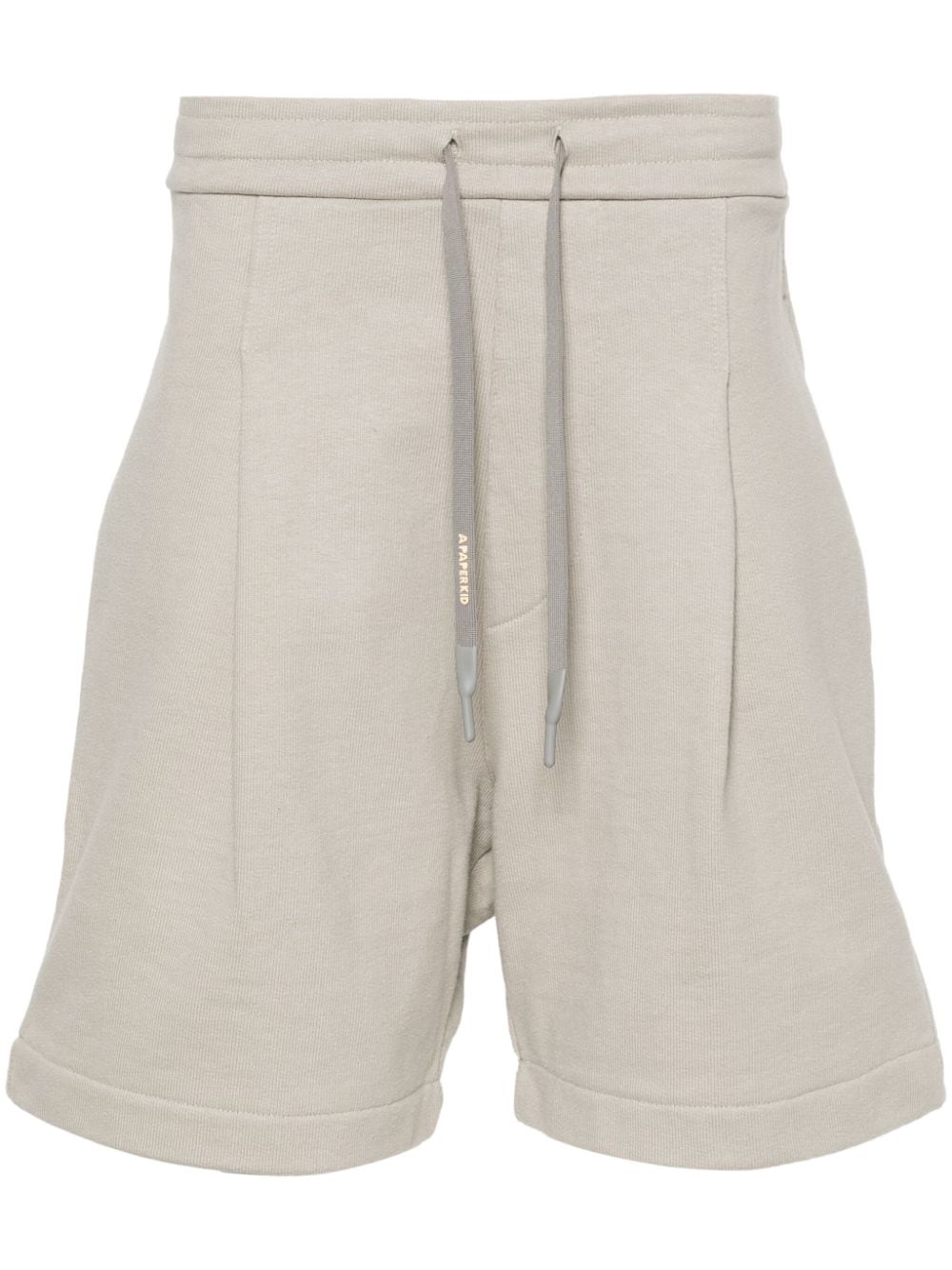 A Paper Kid pleat-detail cotton shorts - Grey von A Paper Kid