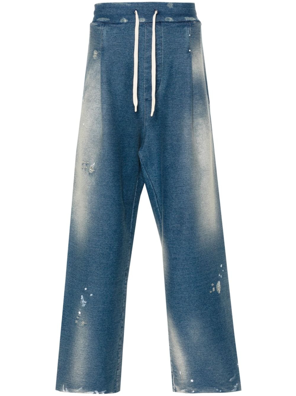A Paper Kid washed denim effect loose-fit trousers - Blue von A Paper Kid
