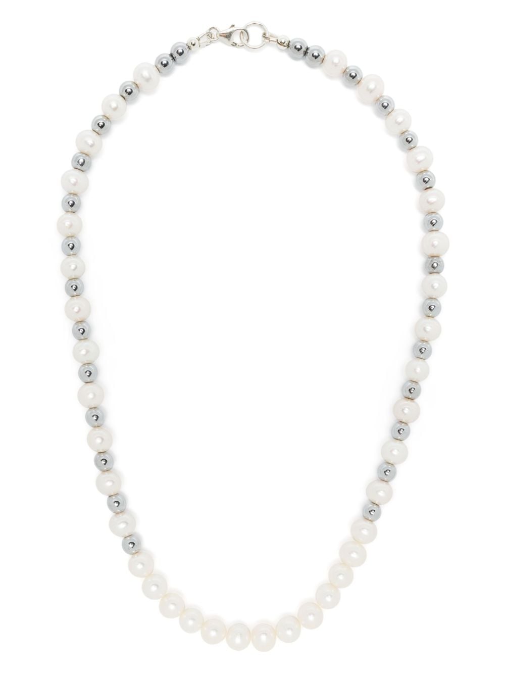 A Sinner in Pearls hematite-beaded freshwater-pearl necklace - White von A Sinner in Pearls