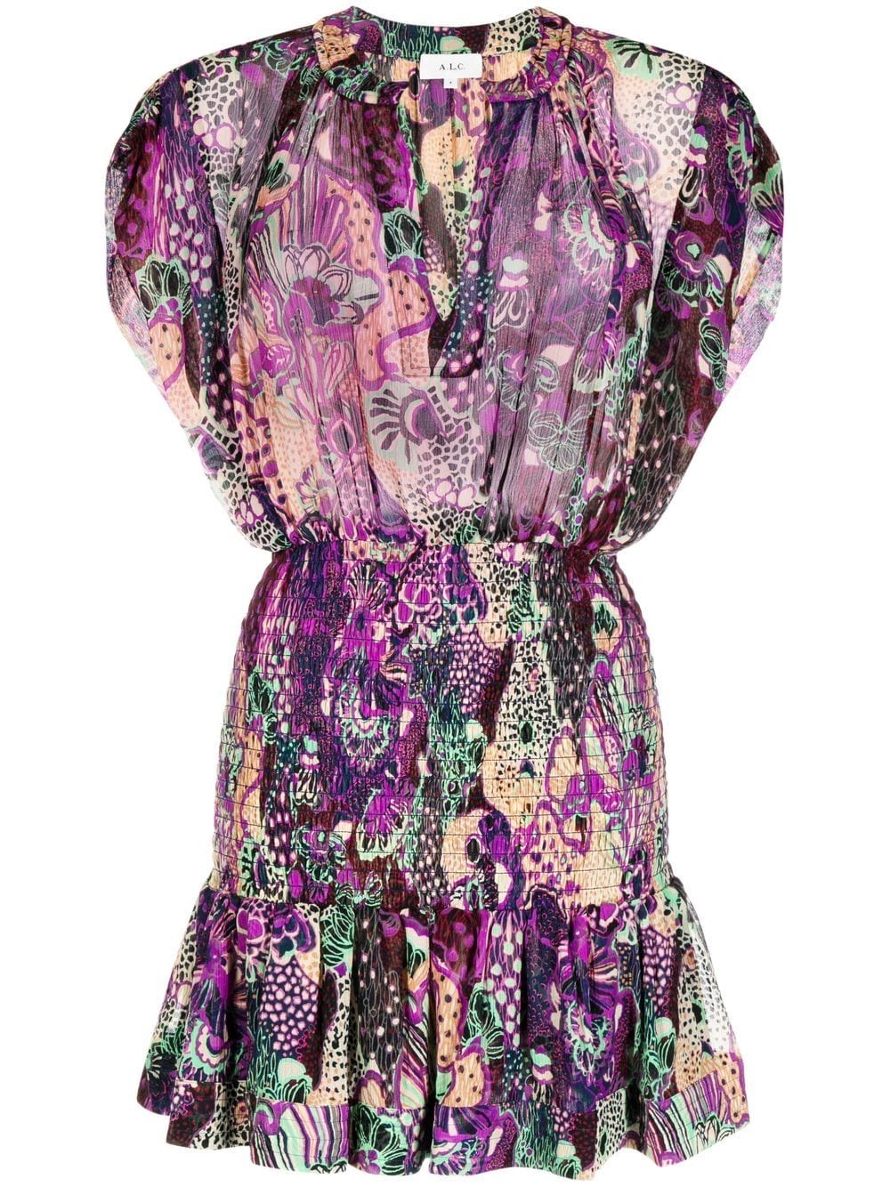 A.L.C. Carly floral-print mini dress - Purple von A.L.C.