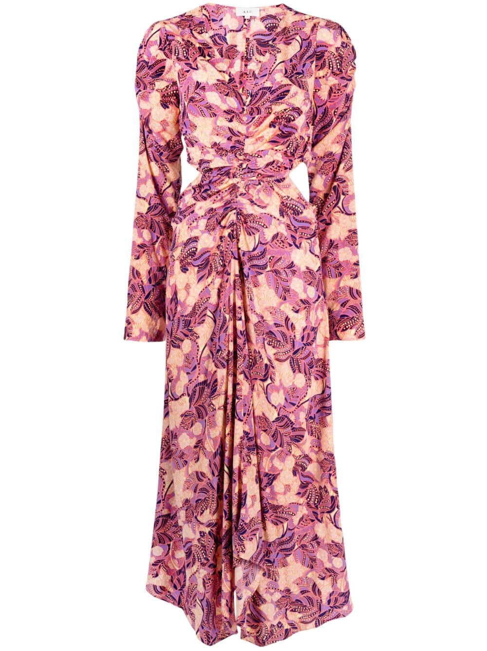 A.L.C. Mona floral-print flared dress - Pink von A.L.C.