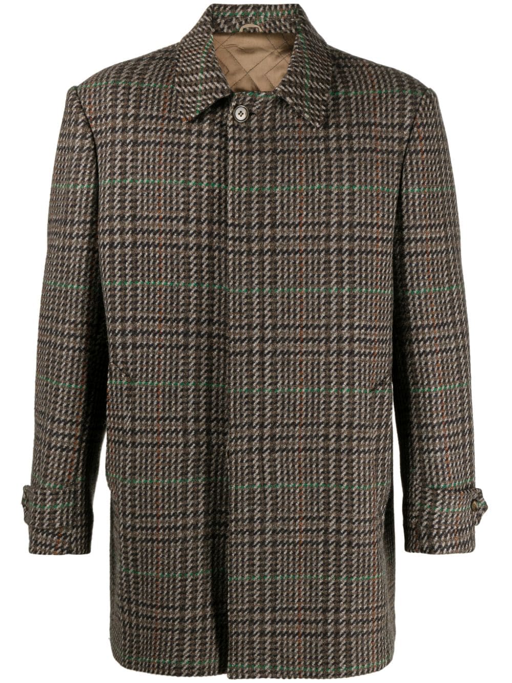 A.N.G.E.L.O. Vintage Cult 1990s checked virgin wool coat - Brown von A.N.G.E.L.O. Vintage Cult