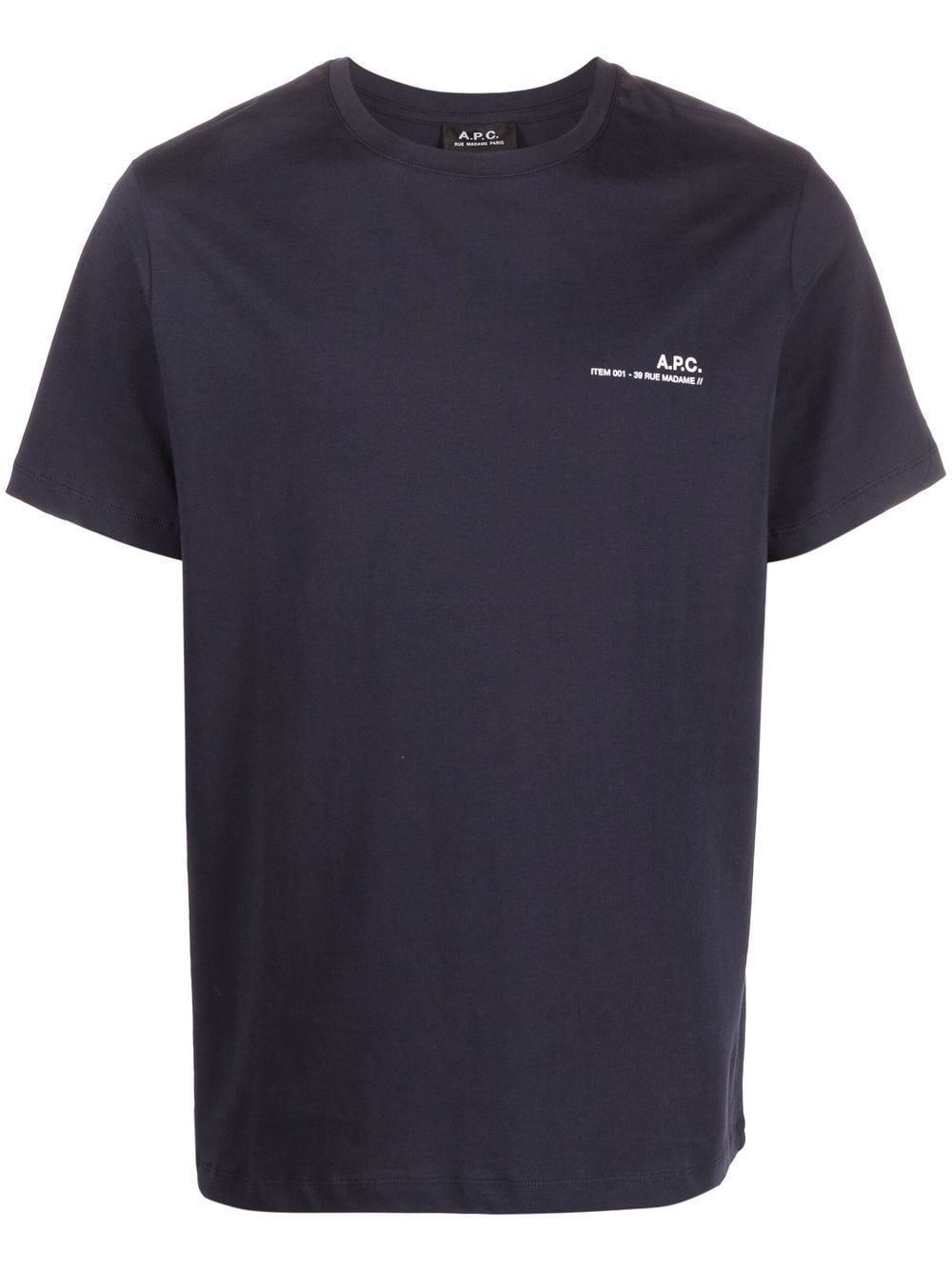 A.P.C. logo-print T-shirt - Blue von A.P.C.