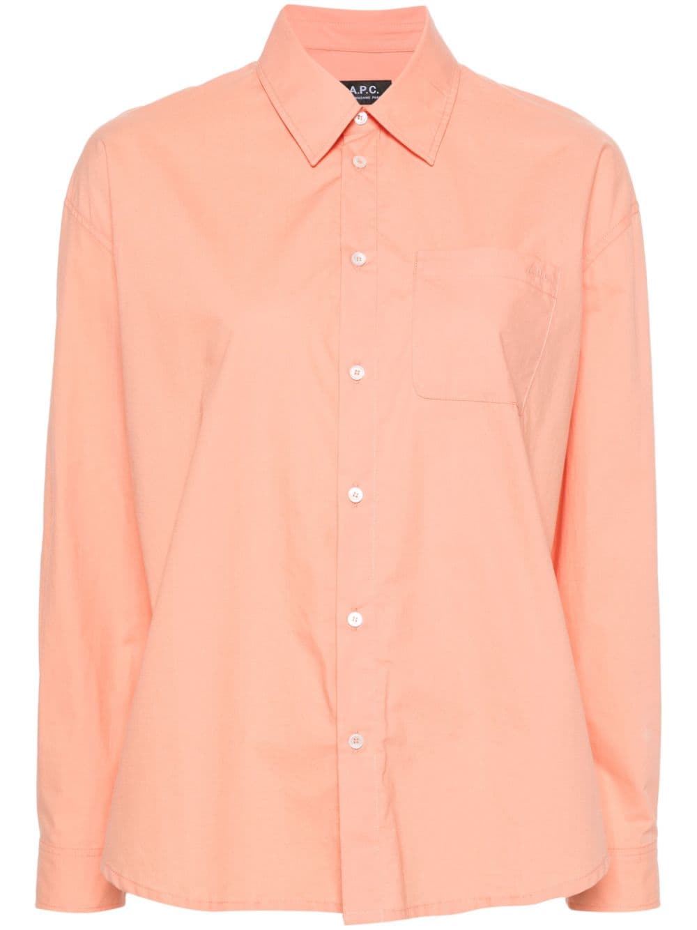 A.P.C. Boyfriend cotton shirt - Orange von A.P.C.
