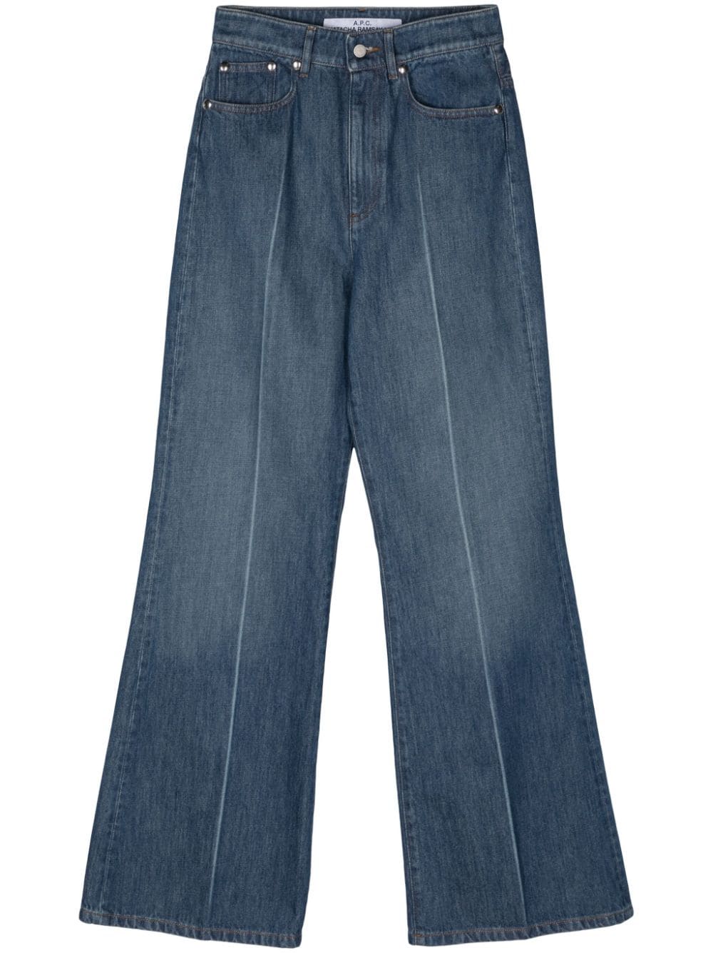 A.P.C. Clienteau high-rise wide-leg jeans - Blue von A.P.C.