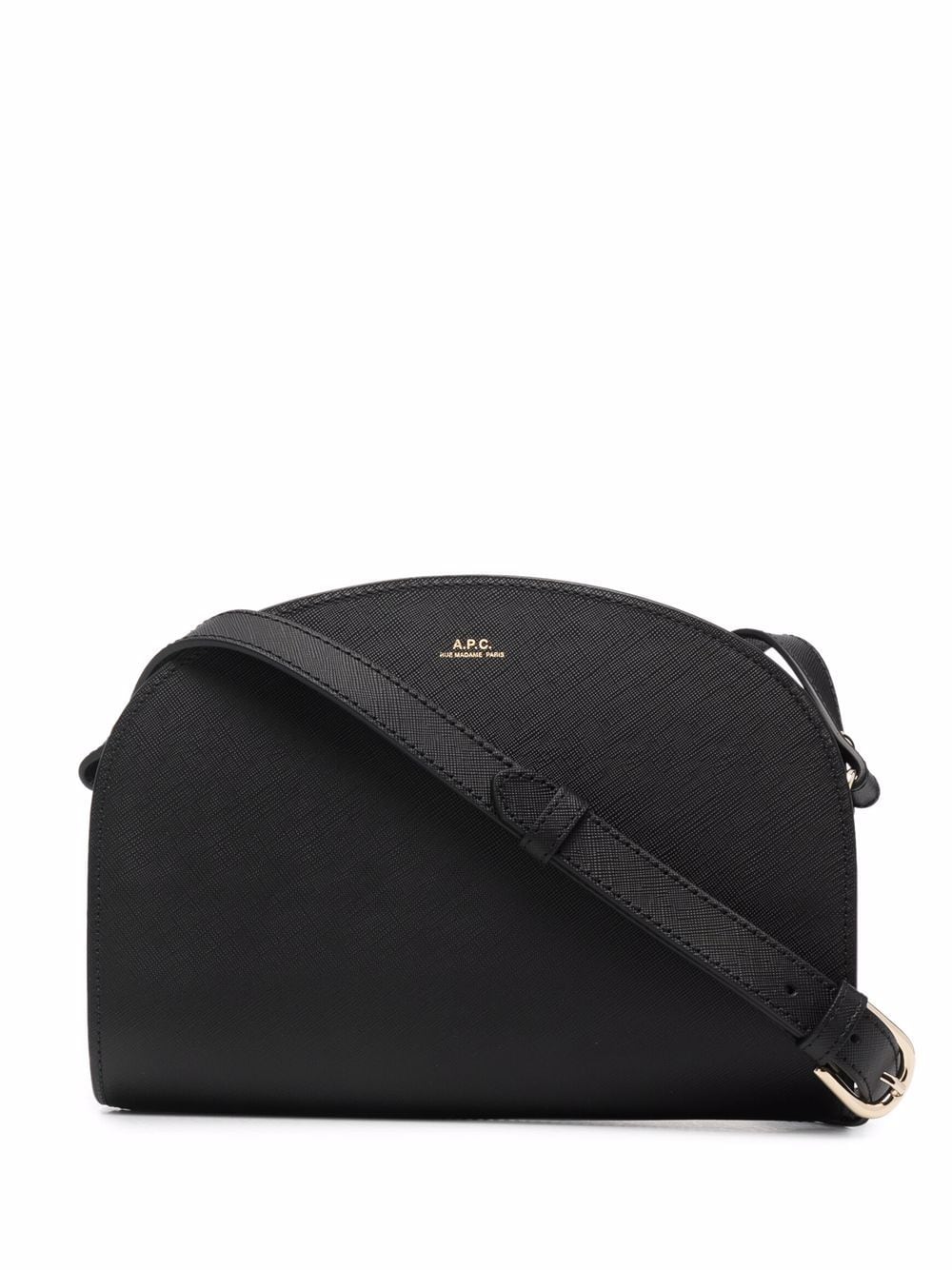 A.P.C. Demi Lune leather bag - Black von A.P.C.