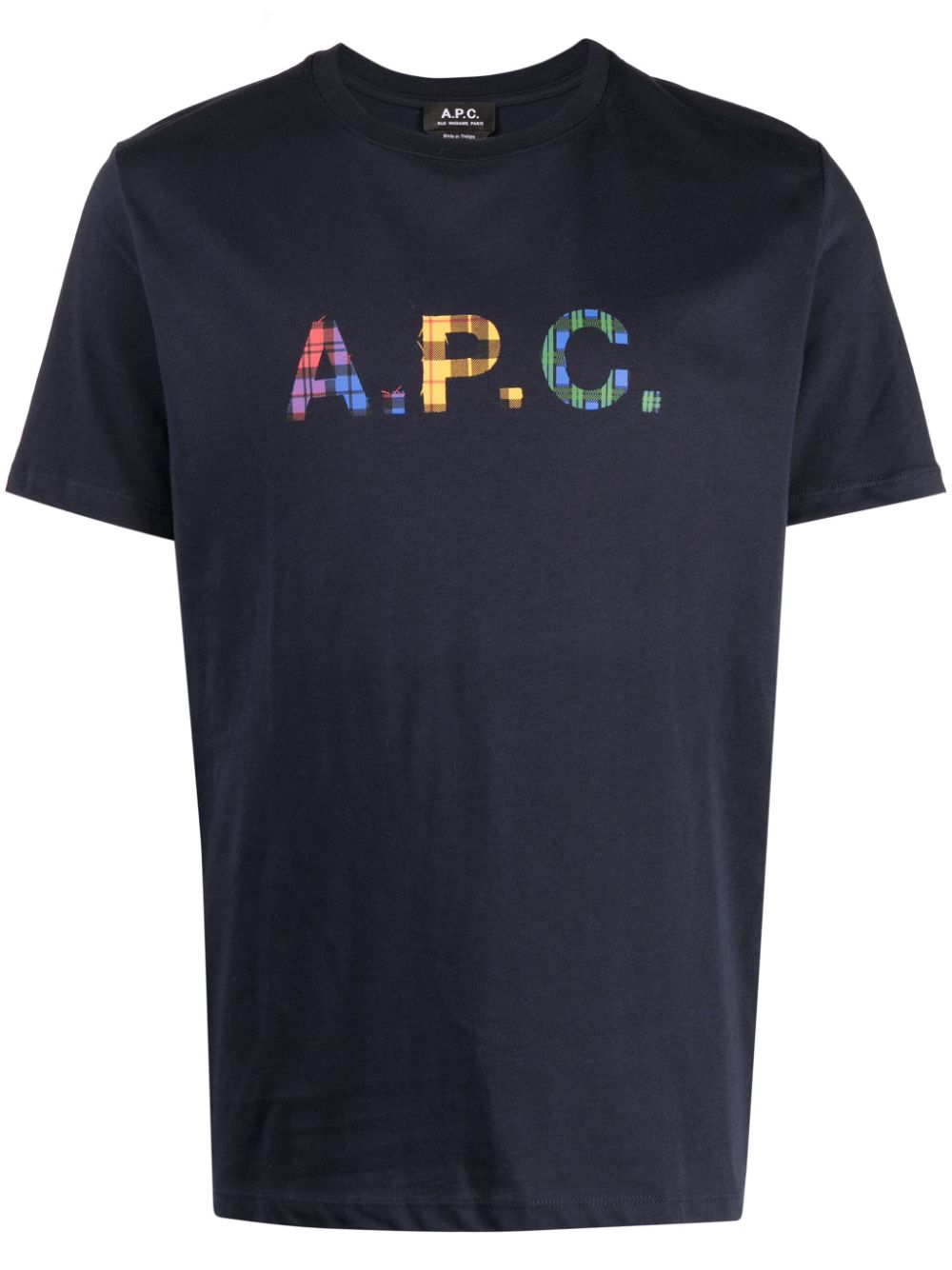 A.P.C. Derek tartan-logo sweatshirt - Blue von A.P.C.