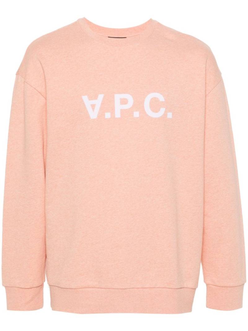 A.P.C. Elliot flocked-logo sweatshirt - Orange von A.P.C.