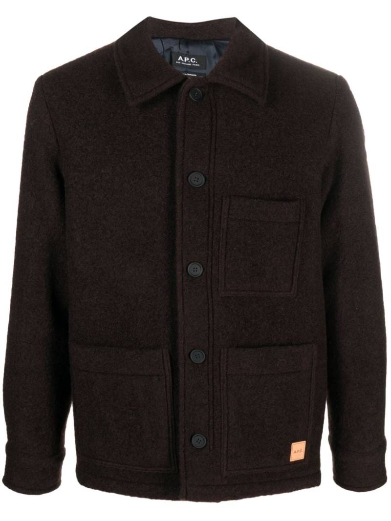 A.P.C. Emile wool-blend jacket - Brown von A.P.C.