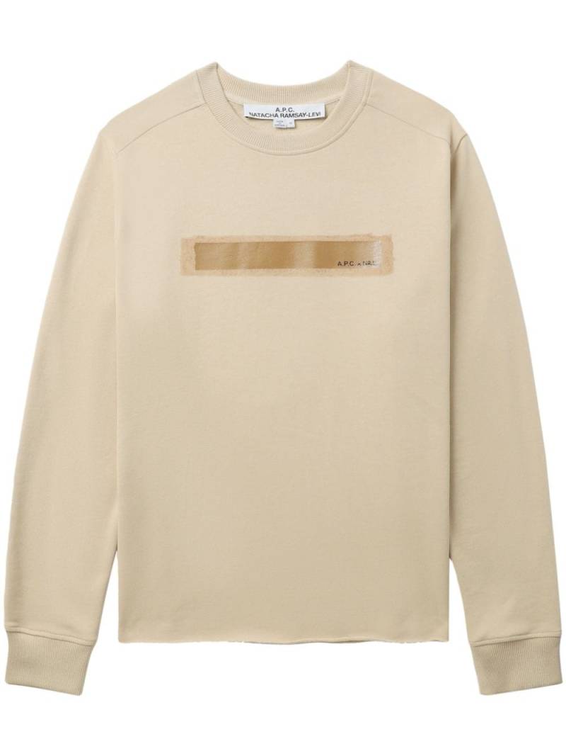 A.P.C. Ernestine cotton sweatshirt - Neutrals von A.P.C.