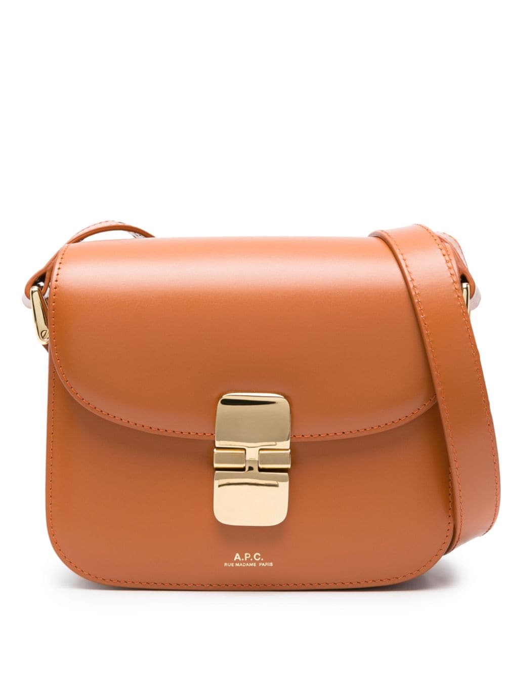 A.P.C. Grace leather mini bag - Brown von A.P.C.