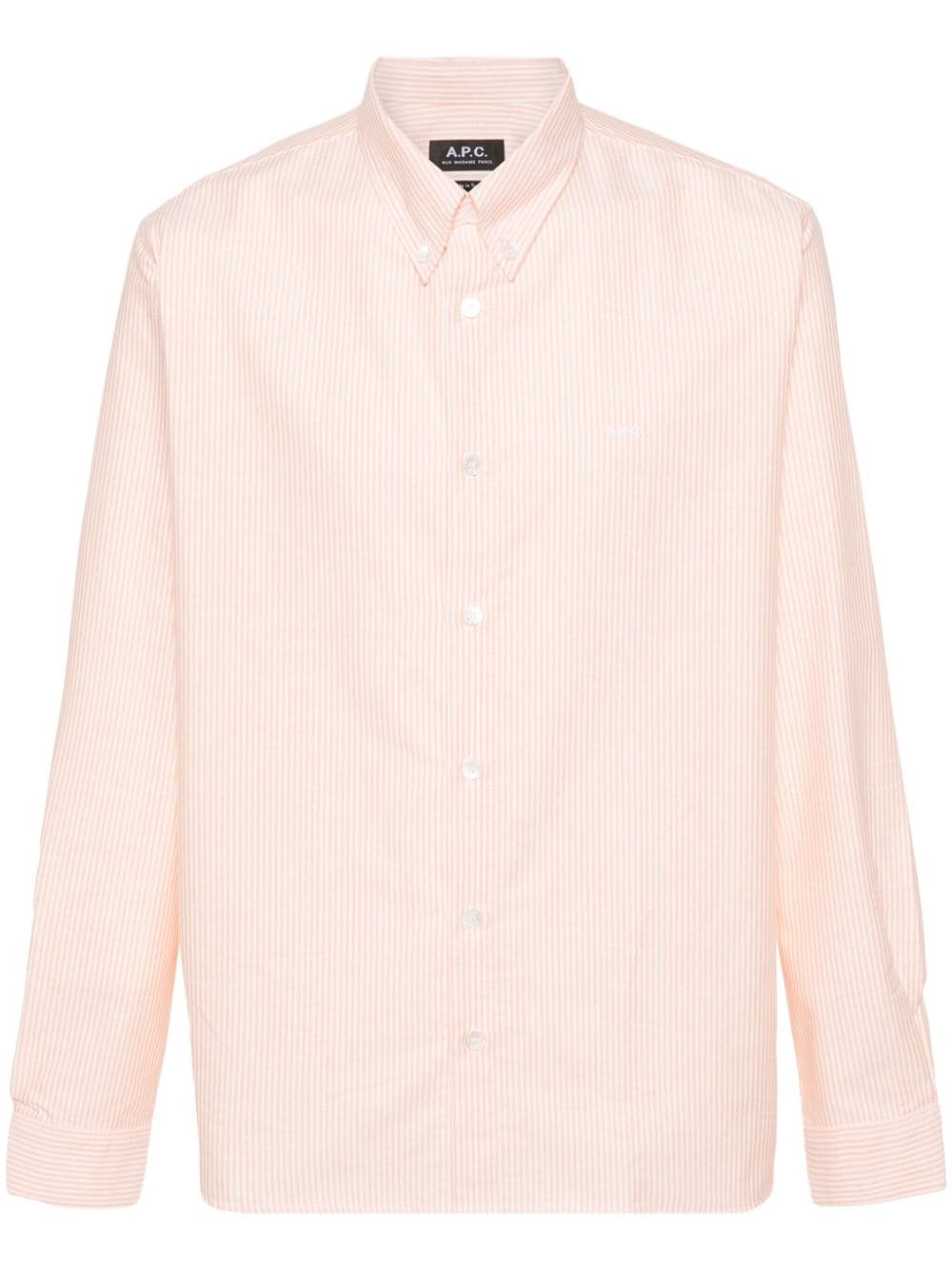 A.P.C. Greg striped shirt - Orange von A.P.C.