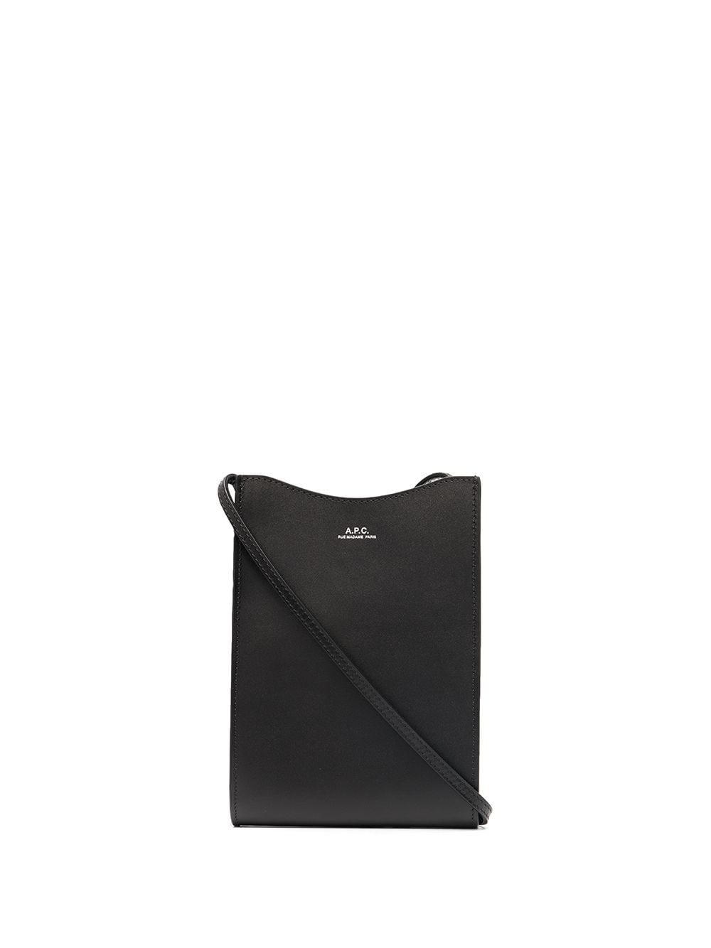 A.P.C. Jamie embossed logo crossbody bag - Black von A.P.C.