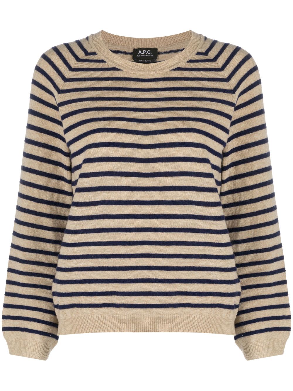 A.P.C. Lilas striped wool jumper - Neutrals von A.P.C.