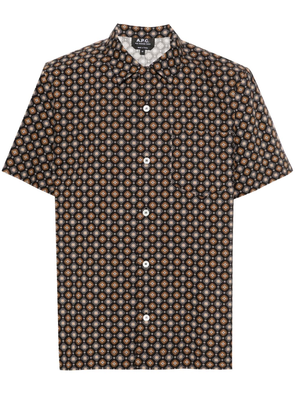 A.P.C. Lloyd geometric-pattern shirt - Black von A.P.C.